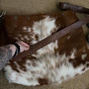 Cowhide purse